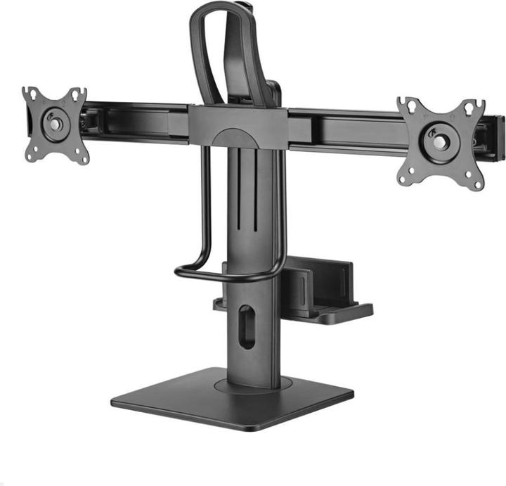 MonLines MTS002B Table monitor stand for 2 monitors with PC mount (Table, 27")