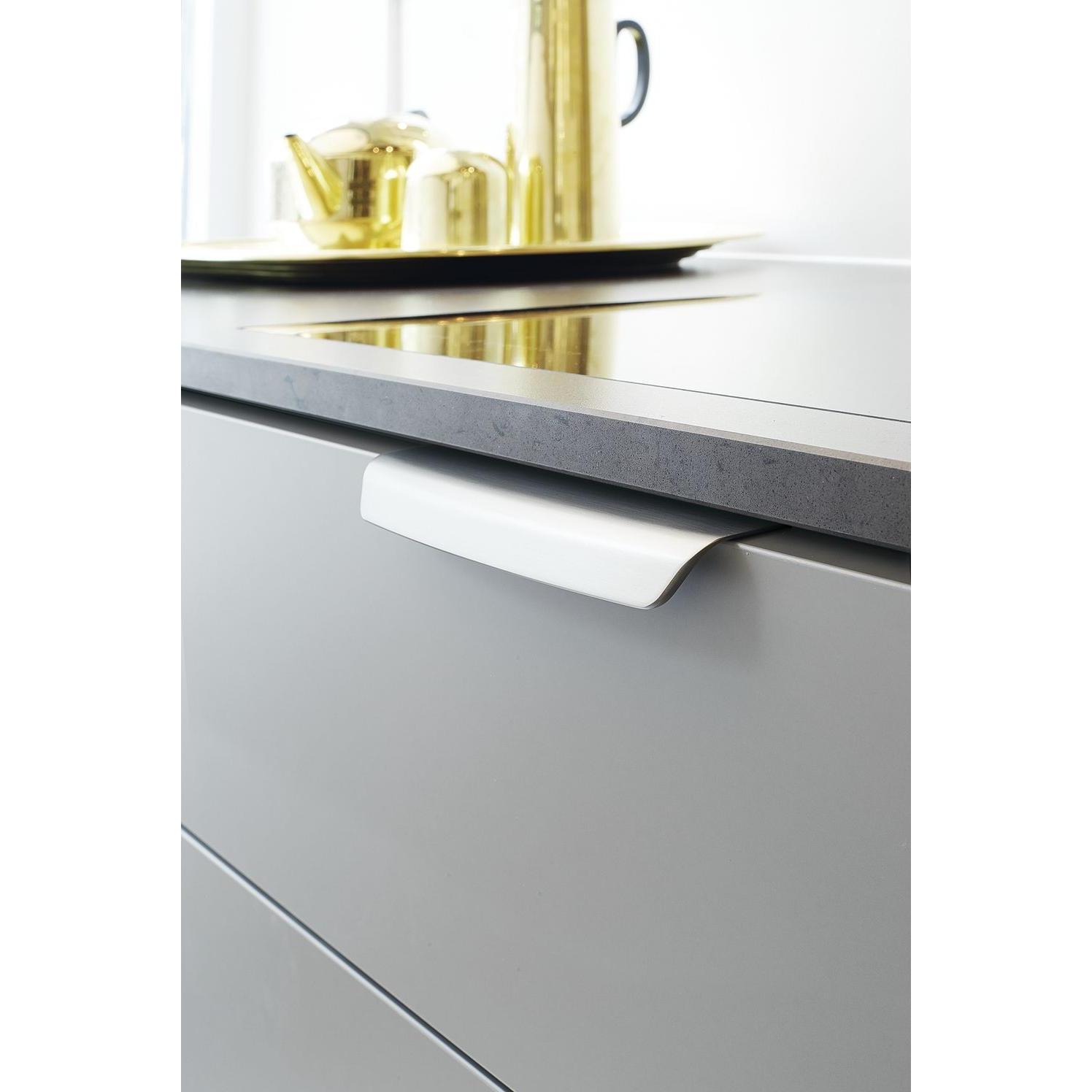 Furnipart, Möbelgriff, Wow Griffleiste B 192mm Griff Schubladengriff ZN Edelstahl Effekt