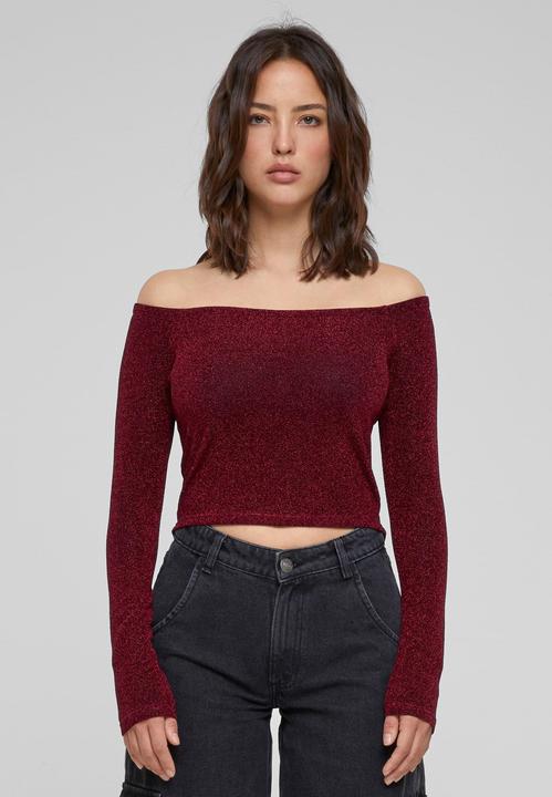 Image du produit Urban Classics Ladies Off Shoulder Glitter Longsleeve (5XL)