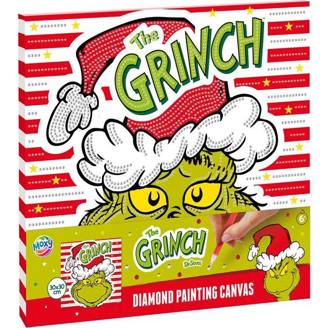 Grafix Diamantmalerei auf Leinwand Der Grinch - 30x30cm