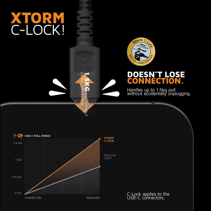 Actual product image Xtorm USB-A zu USB-C Kabel (1.50 m, 60 W)