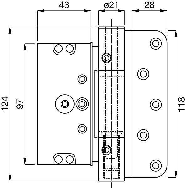 Actual product image Anuba Front door hinges Duplex 321-3D-TST