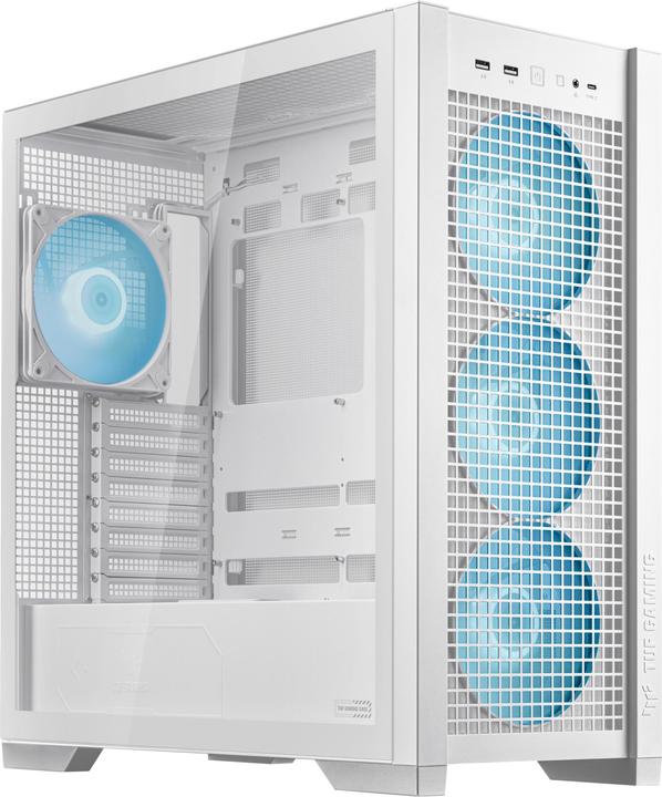 Actual product image ASUS TUF Gaming GT302 TG ARGB White (ATX, mATX, Mini-ITX)