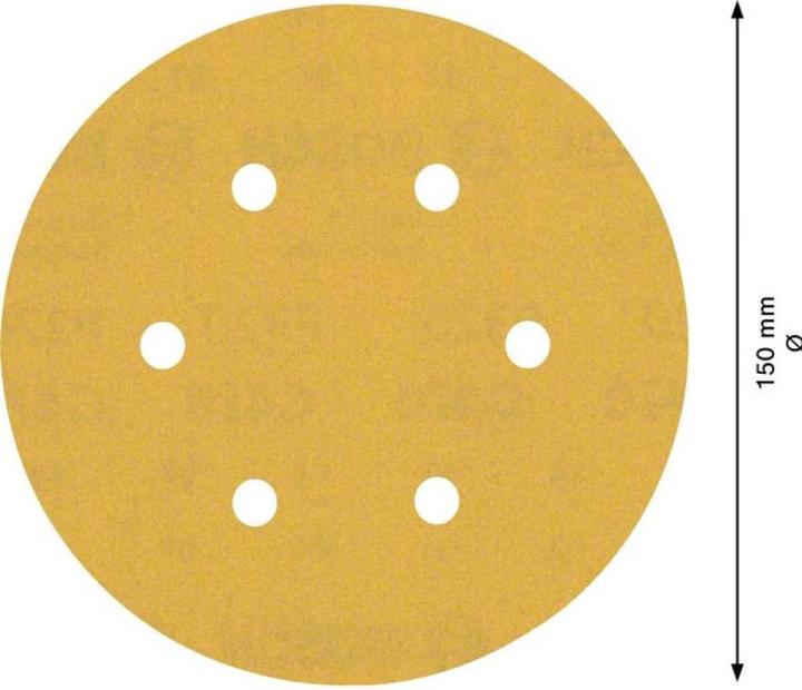 Image du produit Bosch Professional Zubehör Papier abrasif Expert C470 avec 6 trous pour ponceuse excentrique, 150 mm, G 320, 50 pcs. (320)