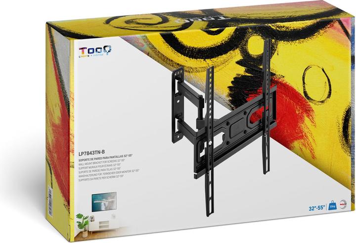 Actual product image Tooq Technology Soporte Pared Pantallas 32-55" Gira Incli Negro (Wall, 55", 35 kg)