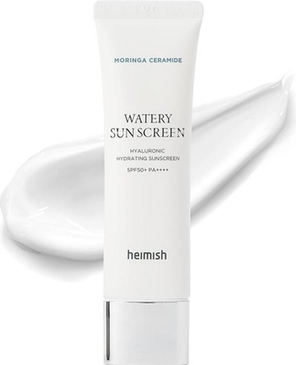 Actual product image Heimish Moringa Ceramide Hyaluronic Hydrating Watery Sunscreen SPF (Suntan cream)