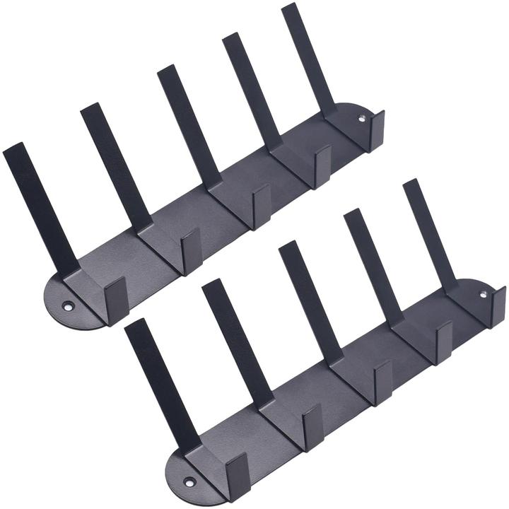 Immagine prodotto Benson Appendiabiti in acciaio con 5 ganci doppi, set da 2