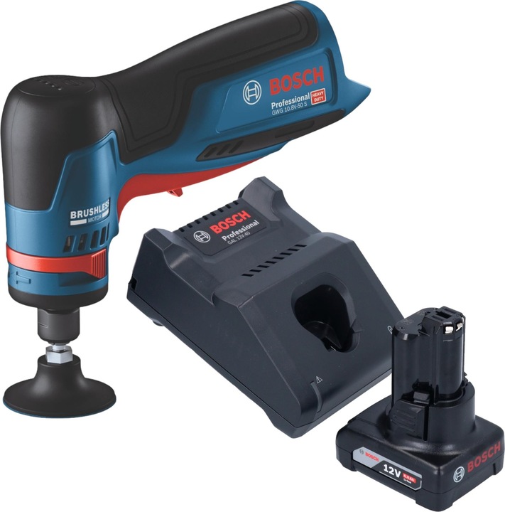 Produktbild Bosch Professional Bosch GWG 12V-50 S Professional Akku Geradschleifer 12 V 6 mm Brushless + 1x Akku 6,0 Ah + (Geradschleifer)