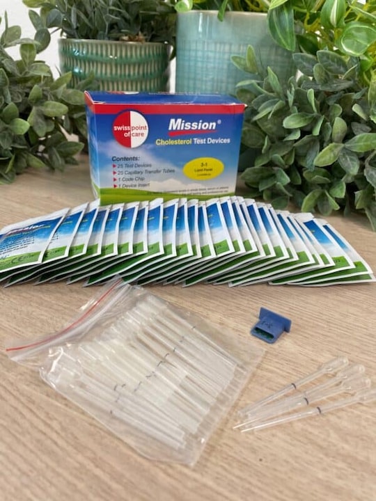Image du produit Swiss point of care Bandelettes de test de cholestérol Mission 3 en 1 (Lecteur de cholestérol)