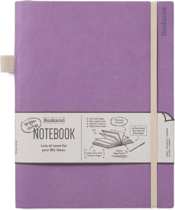 Bookaroo Notizbuch Journal gross – Hellviolett (Lined, Soft cover)
