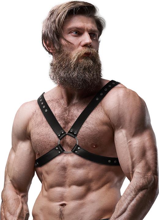 Actual product image Fetish submissive attitude? ARN S ECO LEATHER CROSS CHEST MAN (S)