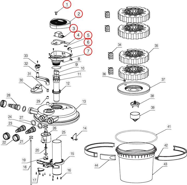 Actual product image SunSun Spare Part: CPF-5000 & CPF-10000 Electrical Connection Unit