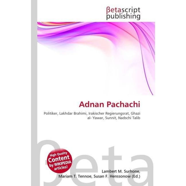Adnan Pachachi, Fachbücher