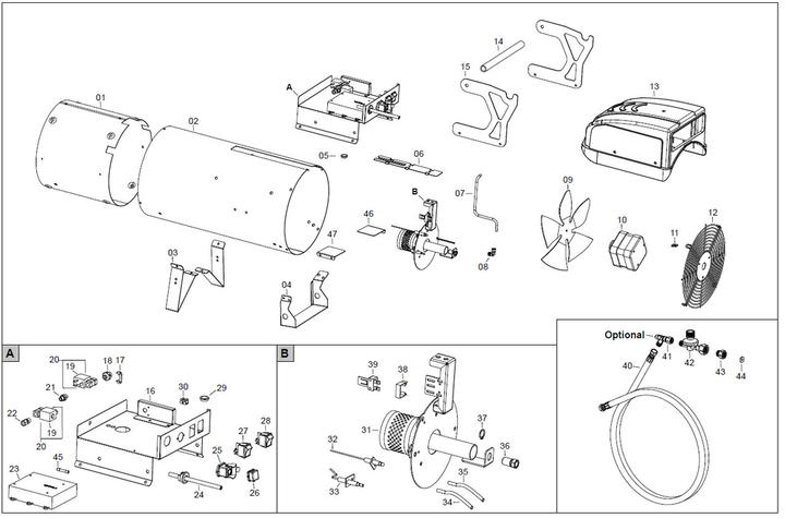 Actual product image BM2 Arcotherm Gas heater GP 45 A