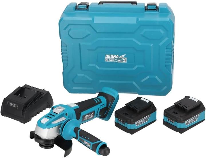Dedra Tool set in a housing SAS+ALL DED7030A06, angle grinder, two 4Ah batteries, charger (125 mm)