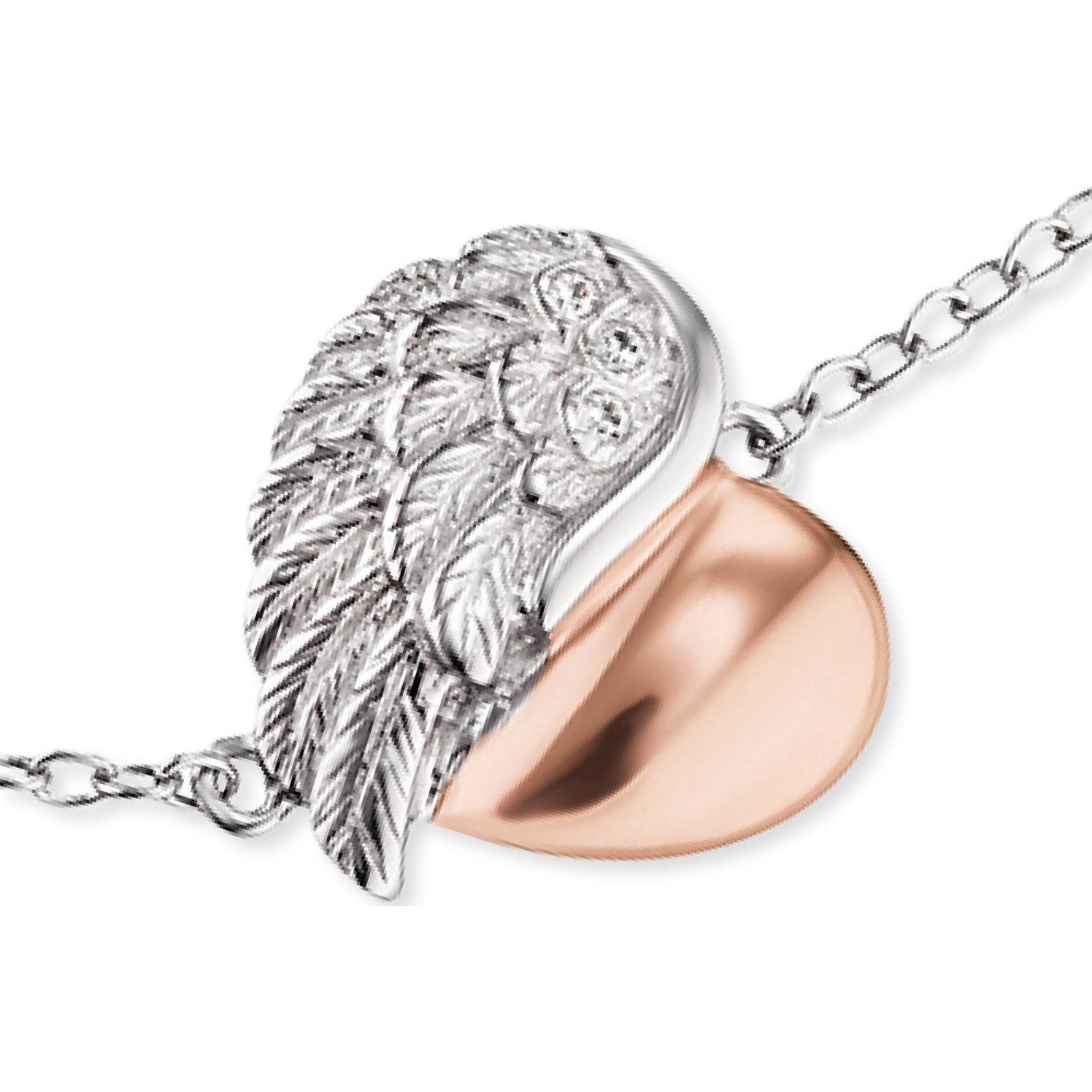 Thumbnail - Engelsrufer, Armschmuck, Herzflügel Armband, (17 cm, 925er Silber)