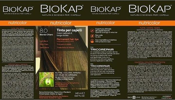 Produktbild Bios Line Biokap Nutricolor Hair Dye 8.0 Light Blonde 140ml (8.0 Hellblond)
