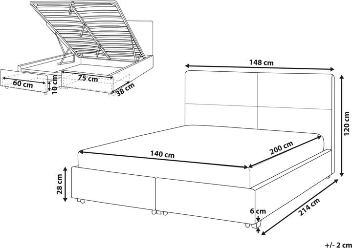Actual product image Beliani Vernoyes (140 x 200 cm)