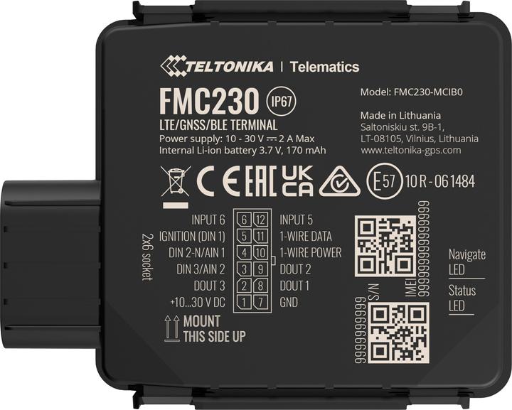 Actual product image Teltonika FMC230 Waterproof LTE CAT 1