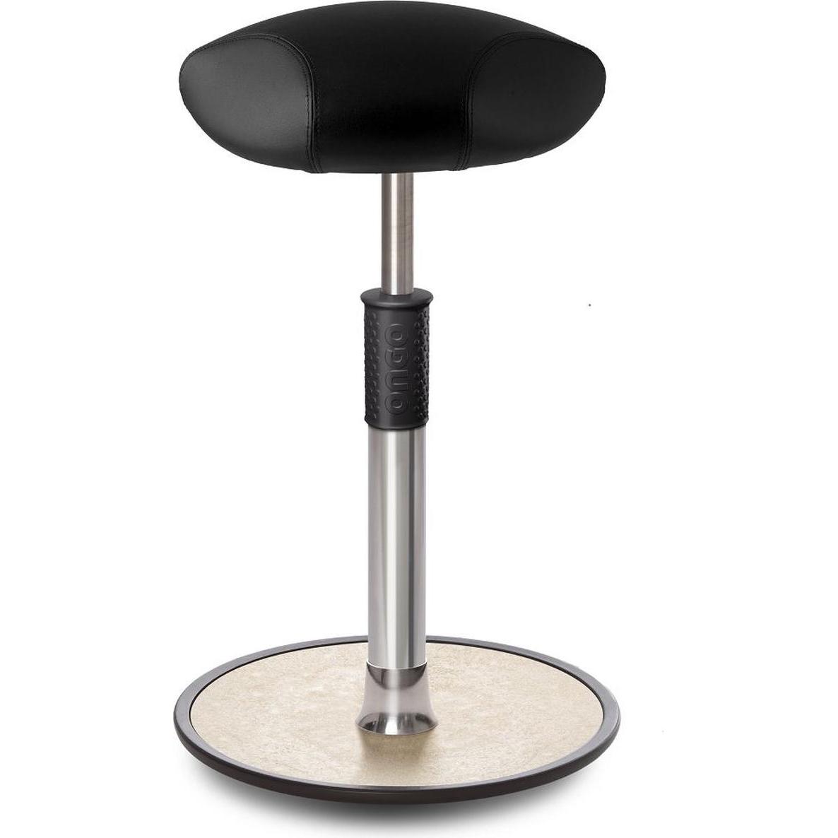 Ongo, Bürostuhl, Sitz- Stehhocker Free Tall Triangel skai Kunstleder schwarz chrom /cremeweiss