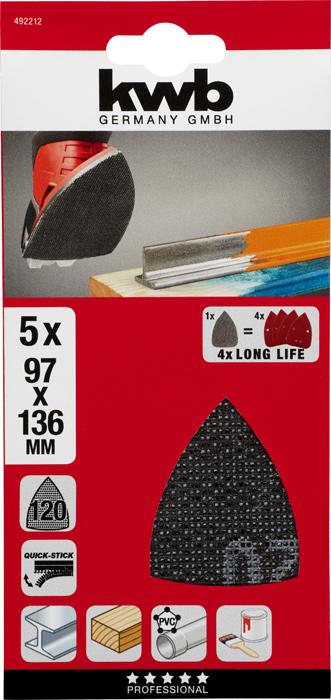 Actual product image kwb Quick-Stick discs grid lines K120 (120)