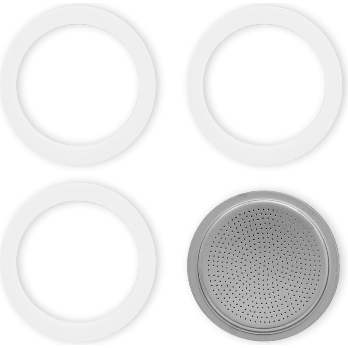 Bialetti Dichtungsring & Filterplatte ( 6 Tassen ), Zubehör Kaffeemaschinen, Silber