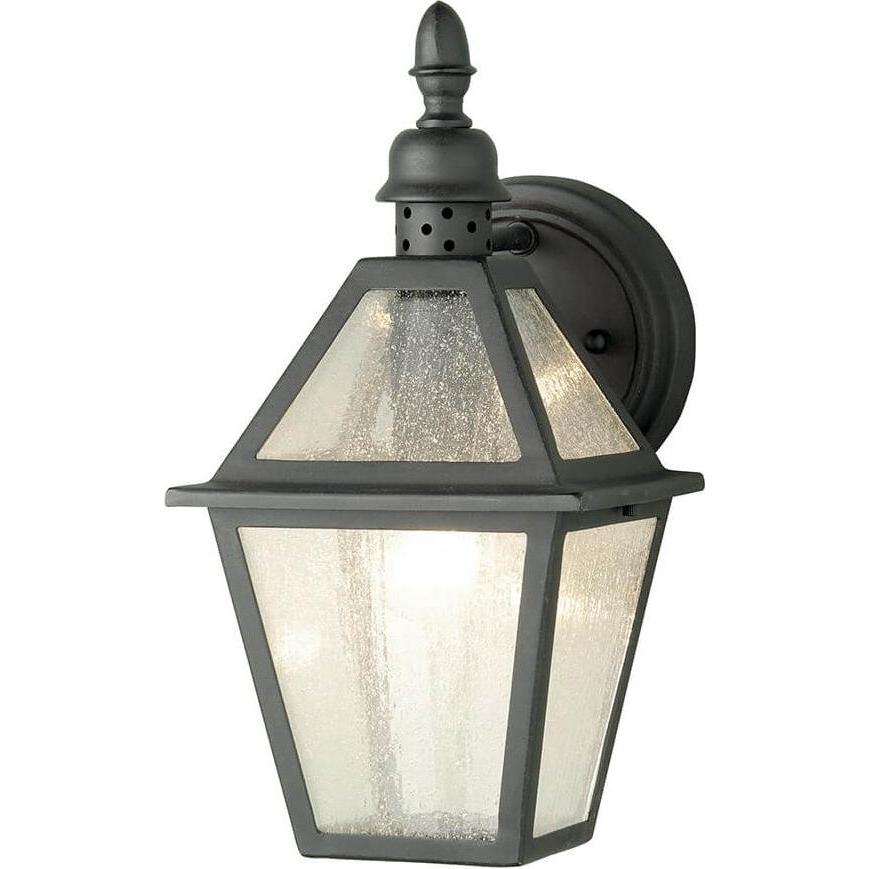 Elstead Lighting, Wandleuchte + Deckenleuchte, Polruan Aussen-Wandleuchte E27 Schwarz IP44 (E27)