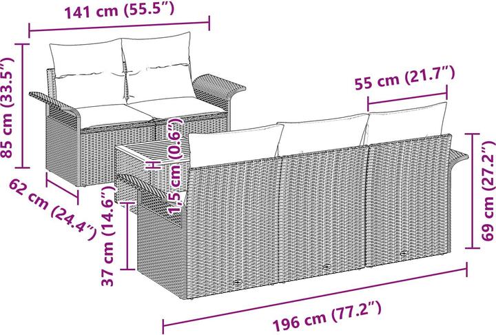 Produktbild vidaXL Gartenmöbel Set
