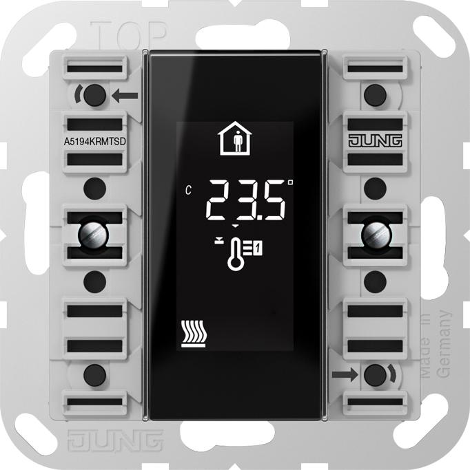 Produktbild JUNG A 5194 KRM TS D. Übertragungstechnik: Verkabelt. Produktfarbe: Schwarz, Grau, Display-Typ: LCD, Ste