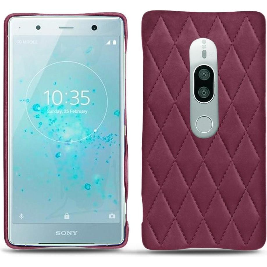 Noreve Lederschutzhülle (Sony Xperia XZ2 Premium), Smartphone Hülle, Violett