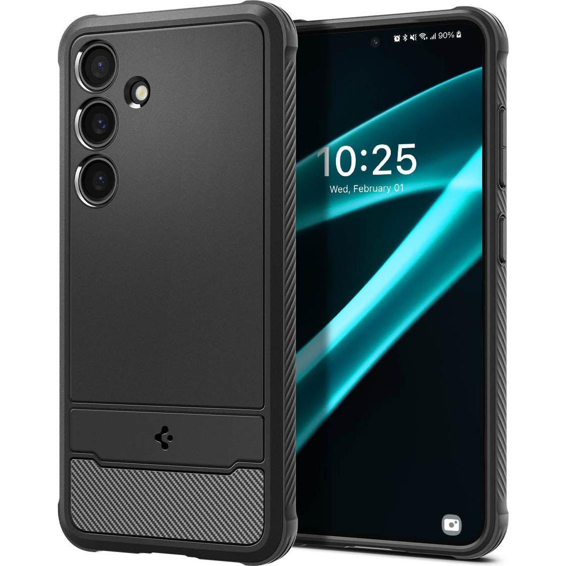 Spigen Nero Rugged Armor + S926 Opaco Acs07326 (Samsung Galaxy S24+), Cover Smartphone,