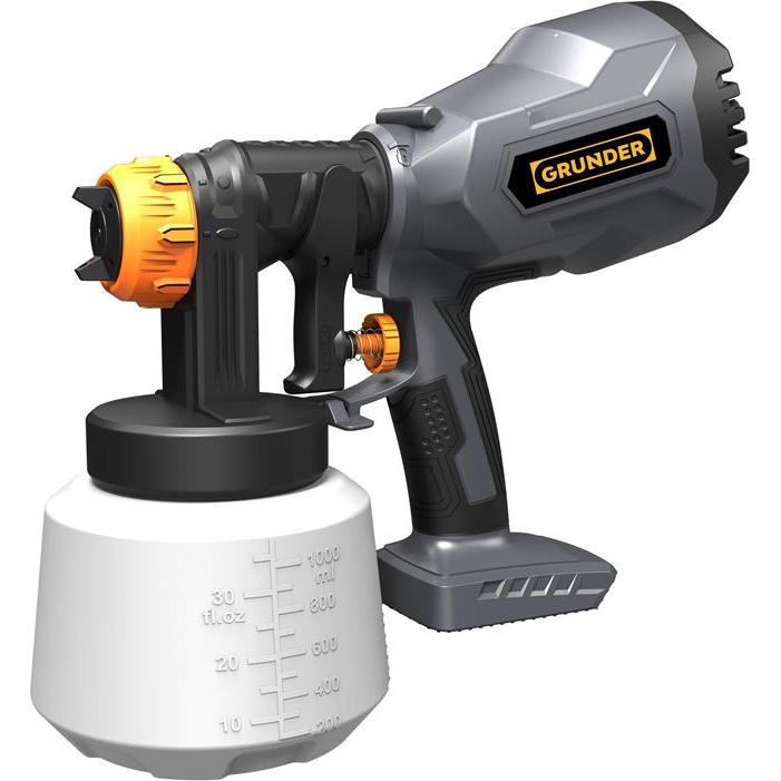 Grunder, Verniciatura a spruzzo, Cordless paint sprayer 1020002, 1000 ml