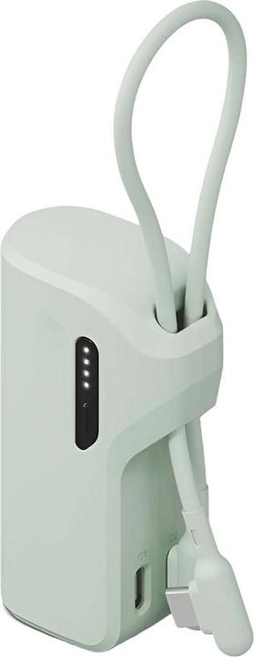Actual product image Cygnett Battery bank Thumboost 5K Powerbank con cavo integrato (menta) (CY5355PBCHE) (5000 mAh, 20 W, 18.50 Wh)