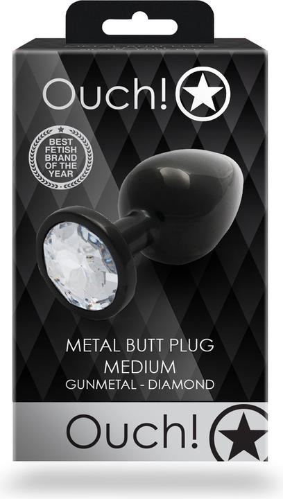 Produktbild Ouch! Round Gem Butt Plug - Medium