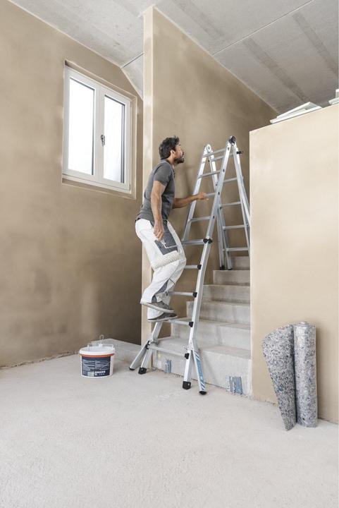 Actual product image Zarges Variotec V telescopic ladder 4 x 4 rungs (Telescopic ladder, 417 cm)