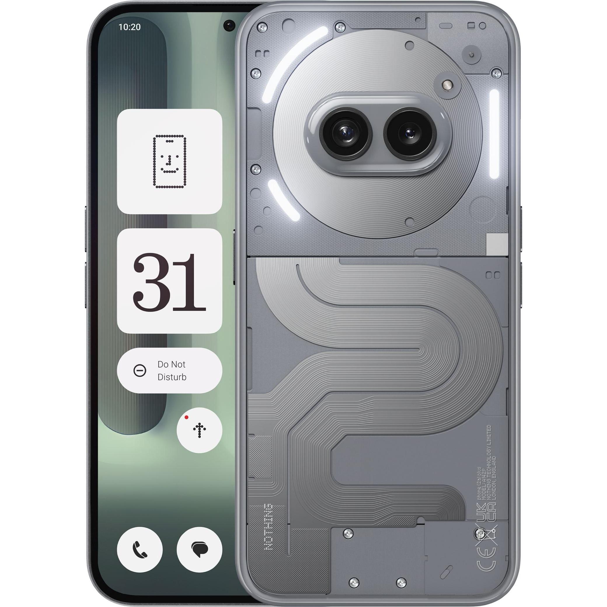 Nothing Phone (2a) Plus (256 GB, Grau, 6.70", Dual SIM, 50 Mpx, 5G), Smartphone, Grau