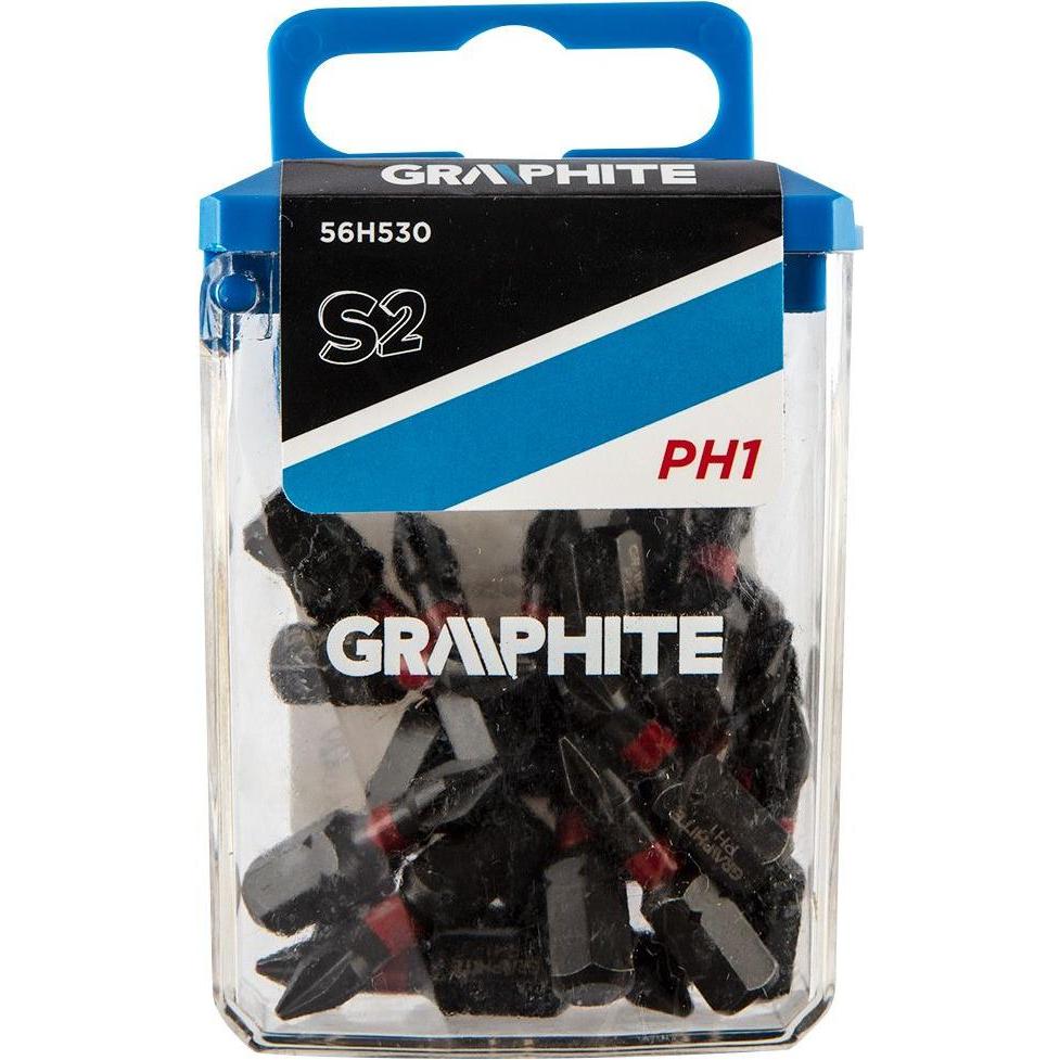 Graphite, Bits, screwdriver bit (Impact bits PH1 x 25 mm, 20 pcs.) (PH1)