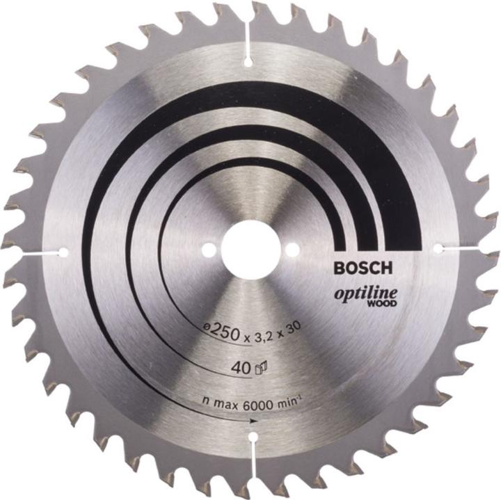 Bosch Professional Zubehör PRO Wood Kreissägeblatt, 250 x 3.2 x 30 mm