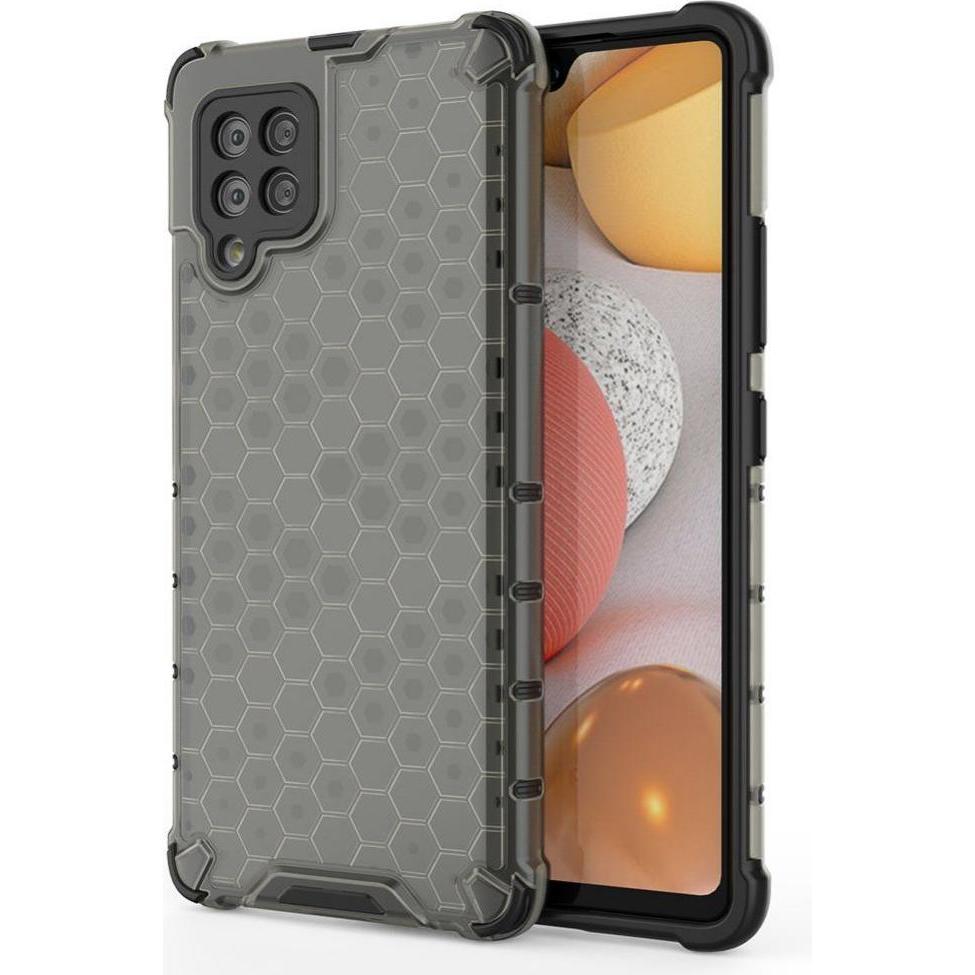 Hurtel Honeycomb Case armor cover with TPU Bumper for Samsung Galaxy A42 5G black (Samsung Galaxy A42 5G), Smartphone Hü...