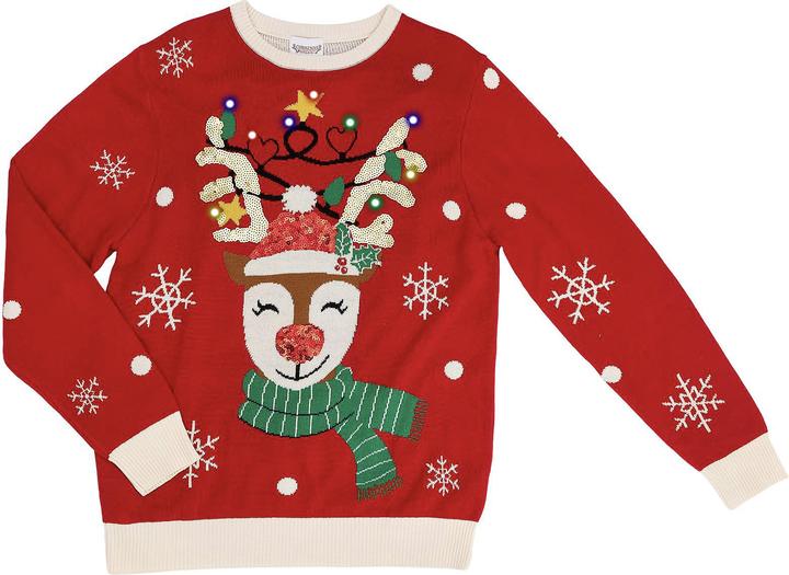 Produktbild Christmas Sweats The Sparkling Reindeer LED Sweater (M)