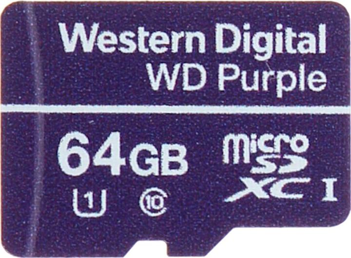 WD Karte Purple MicroSDXC 64 GB Klasse 10 UHS-I (64 GB, microSDXC, U1, UHS-I)