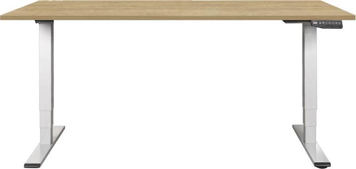 Produktbild Contini höhenverstellbarer Bürotisch 180 x 80 cm Eichendekor / Gestell weiss