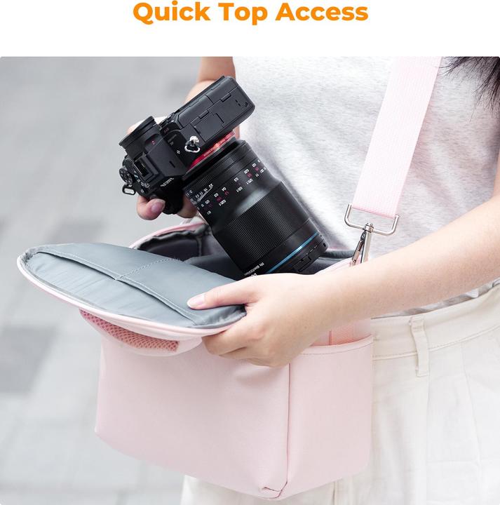 Actual product image K&F Concept Sling Bag 5L Urban Wander 05 (Pink) (Camera shoulder bag, 5 l)