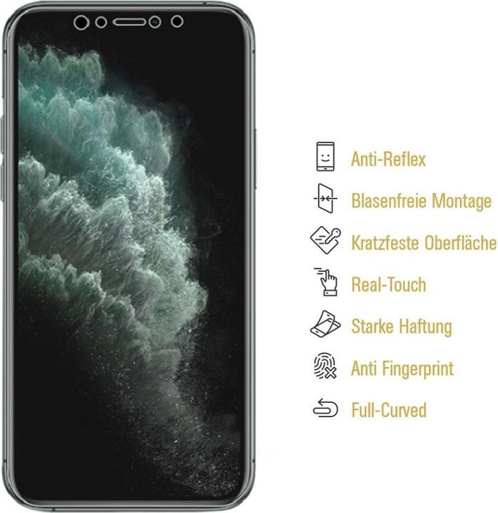 Actual product image Protectorking 1x Panzerfolie Anti-Shock Full Cover matt (1 pcs., Apple iPhone 11 Pro Max)