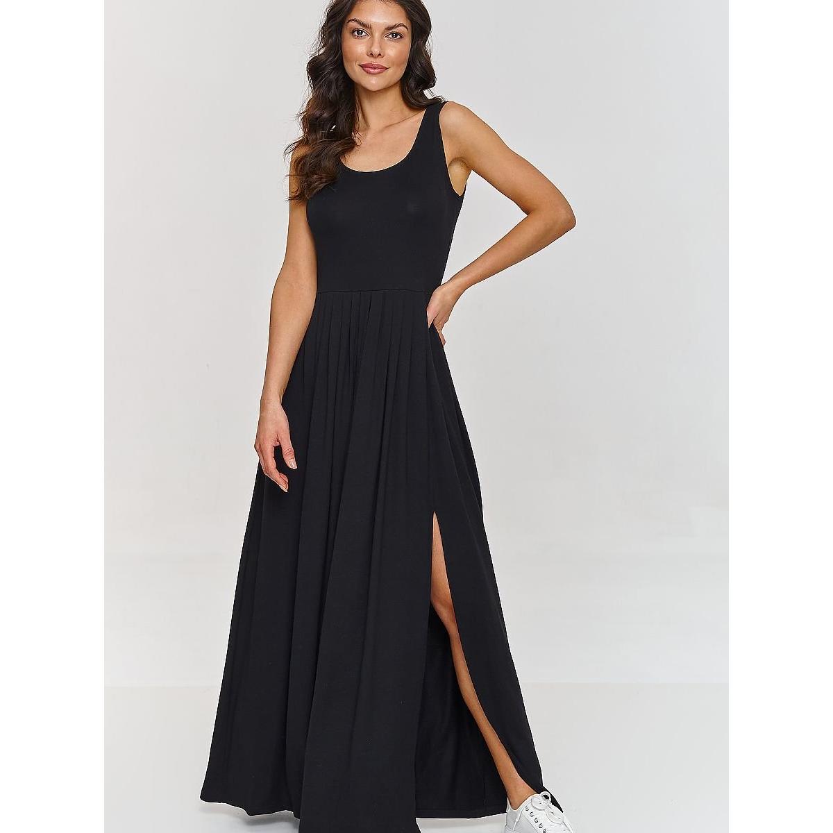 Makadamia, Damen, Kleider, Alltagskleid, Schwarz, (W36/L38)
