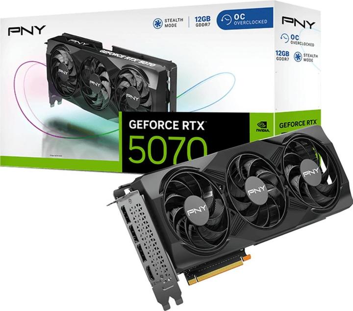 Produktbild PNY GeForce RTX 5070 Overclocked Triple Fan (12 GB, GDDR7)
