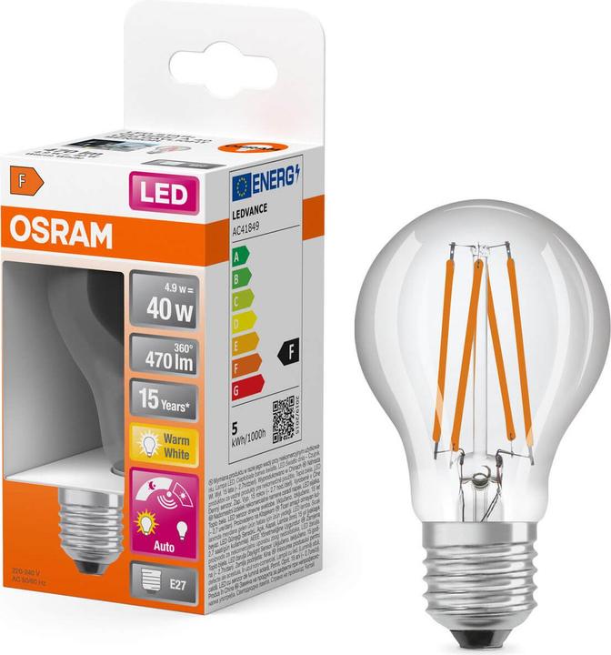 Produktbild Osram Led Daylight Sensor Classic A (E27, 4.90 W, 470 lm, 1 x, F)