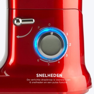 Actual product image Bourgini Classic Kitchen Chef - Keukenmachine - Rood (1250 W)