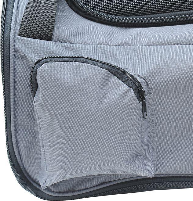 Produktbild Swisshandel24 Transportbox Tragetasche 41 x 34 x 30cm Oxford Gewebe grau (Hund, Faltbar)