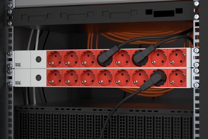 Produktbild Bachmann 19" Steckdosenleiste 8xSchutzkontakt C14-Stecker